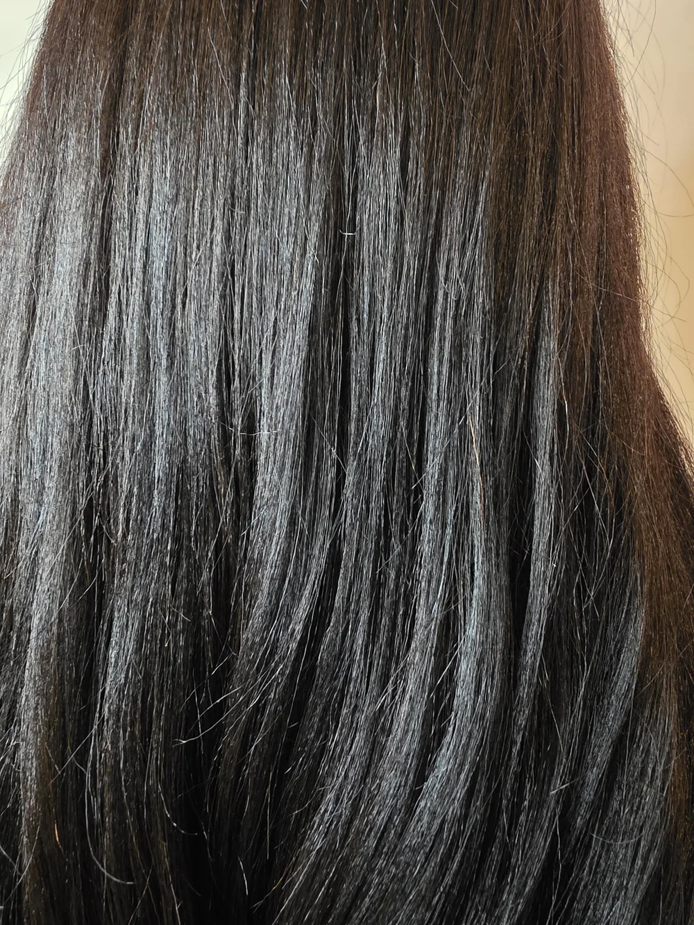 PREMIUM Natural Black Body Wave Yaki Straight With Newborn Hairline Human Hair - Picture 5 of 7